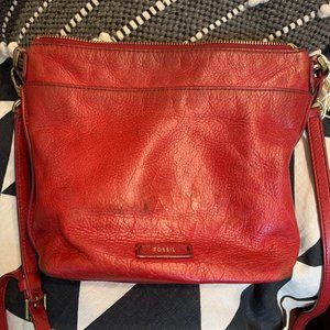 Fossil Crossbody Red Purse Medium